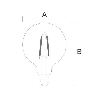 G125 BALLOON FILAMENTO DEFLETORA LED E27