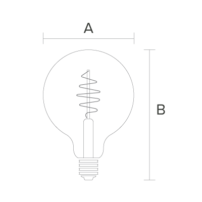 G95 BALLOON FILAMENTO BLACK LED E27